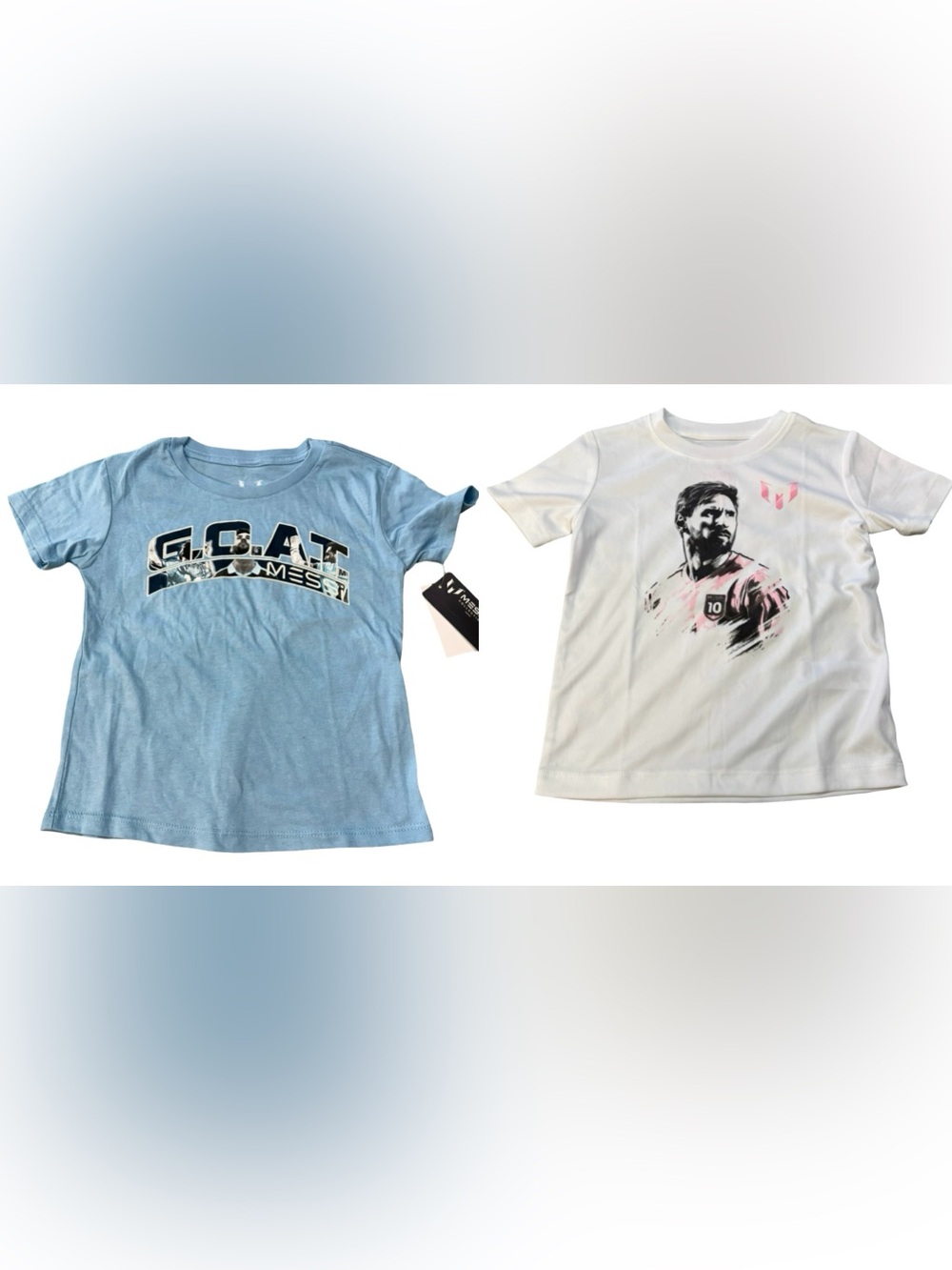 Messi Collection Toddler size 3T T-Shirt Bundle 2-Pack Soccer Graphic Tees GOAT